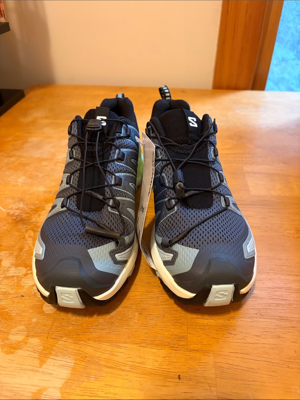 Salomon Woman’s XA Pro 3D V9 Trail Shoes in Black & Light blue - Picture 2 of 8